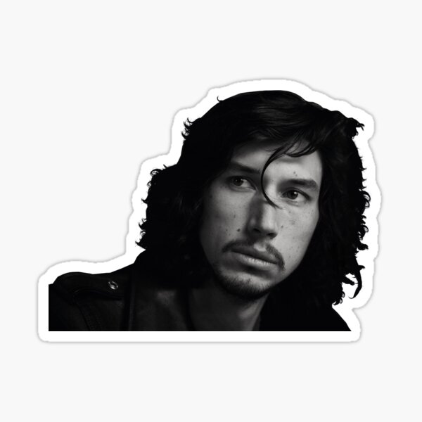 Aperçu de l'œuvre Adam Driver Cutout Noir & Blanc créée et vendue par goon-squad.