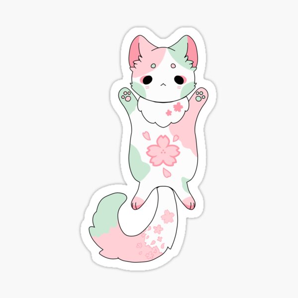 Item preview, Sakura Flower Kawaii Neko designed and sold by Devmon Designs.