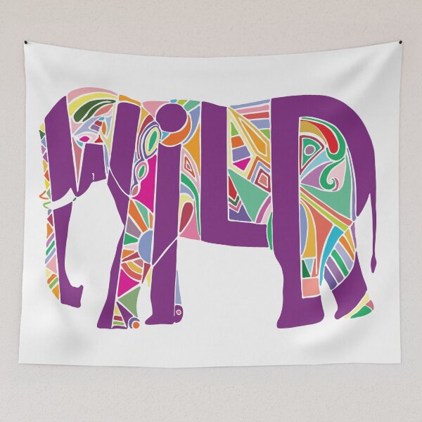 Item preview, Colorful Wild Elephant designed and sold by frespirit.