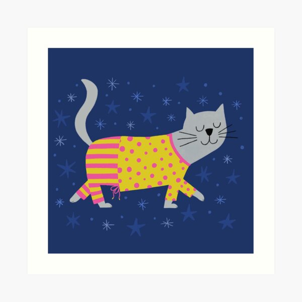 Cats Pajamas Art Prints Redbubble - roblox codes pajamas roblox free wolf tail