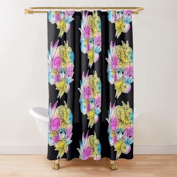 Crystal skull fade Shower Curtain