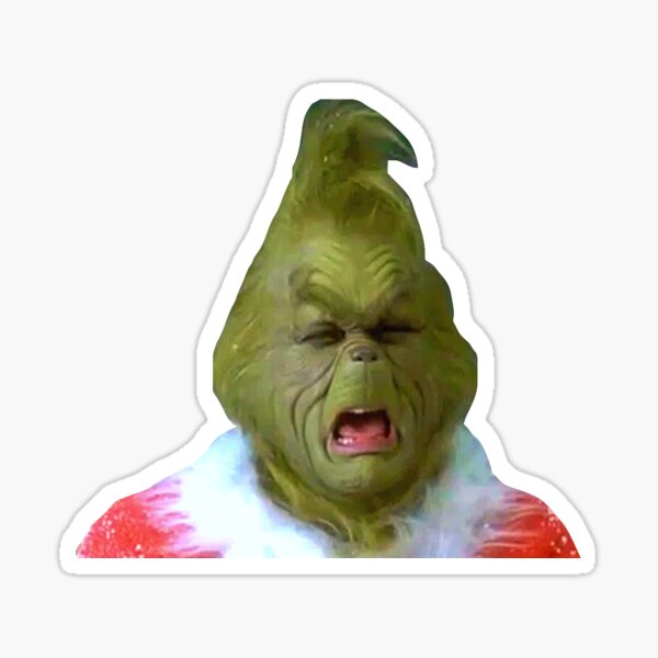 Grinch Crying Sticker