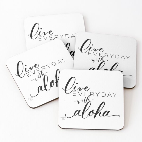 Item preview, Live EVERYDAY with aloha handlettered artwork designed and sold by Handwritten Aloha.