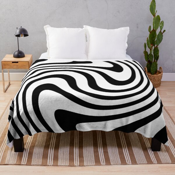 Aperçu de l'œuvre Op Art noir et blanc 8 créée et vendue par JillyBeanDesign.