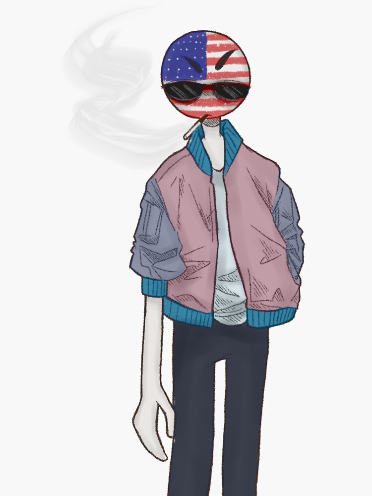 Merica (CountryHumans) Sticker for Sale by Norway-Addict