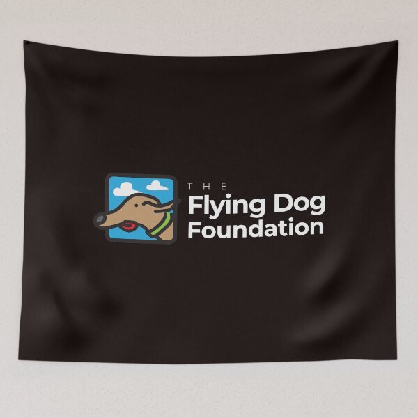 Item preview, The Flying Dog Foundation Logo - White Type designed and sold by Jacqueline Howard.