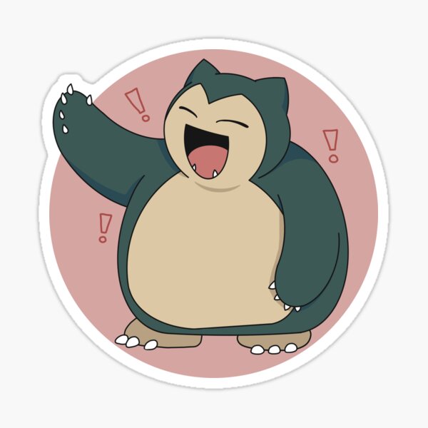 Excited Snorlax Sticker