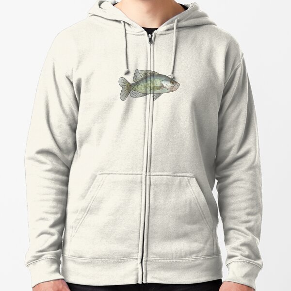  Crappie Swimming with Branches cool crappie Zip Hoodie