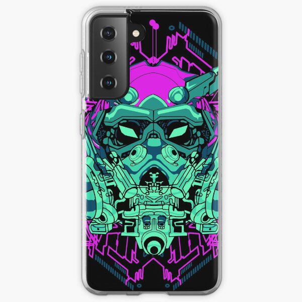 Cyberpunk Geometry Robot Mask Samsung Galaxy Soft Case