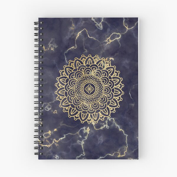 Item preview, Gold Mandala on Blue Marble designed and sold by Amy Olsen.