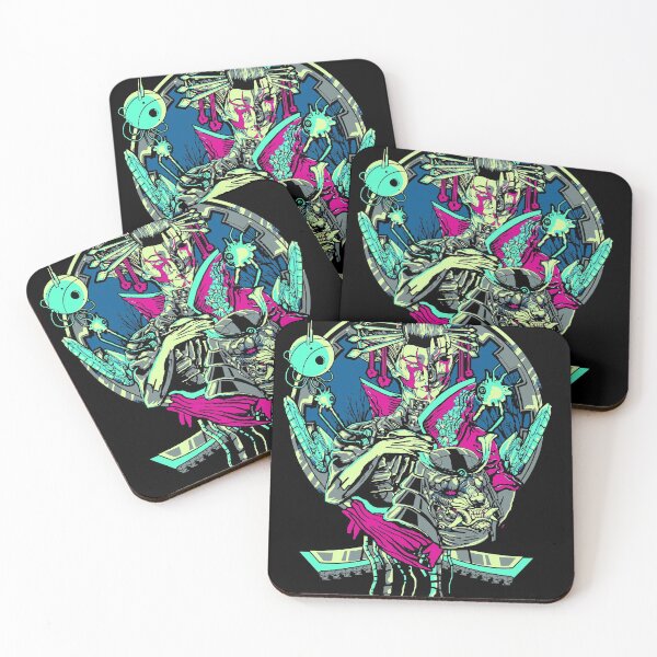 Item preview, Cyberpunk Geometry Anime Girl Horror Geisha designed and sold by glitchedingrey.