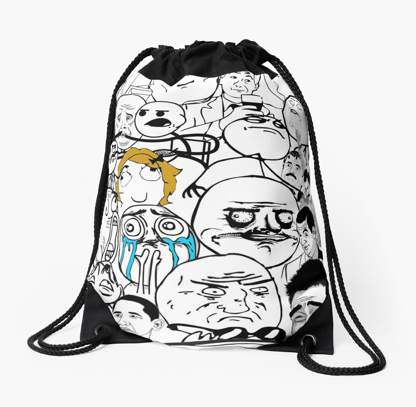 Meme Compilation Drawstring Bags By JW Designs Redbubble