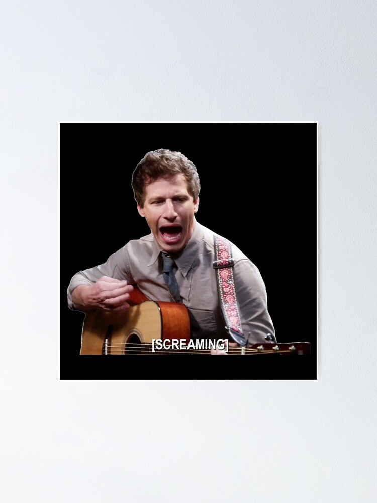 "Jake Peralta Screaming" Poster For Sale By Davidhilman | Redbubble