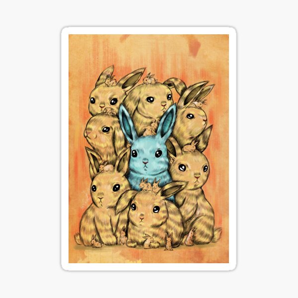 Bunny Blue Sticker