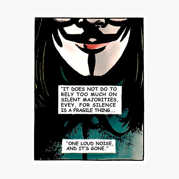 Item preview, V for Vendetta - Quote Silent designed and sold by Nincow.