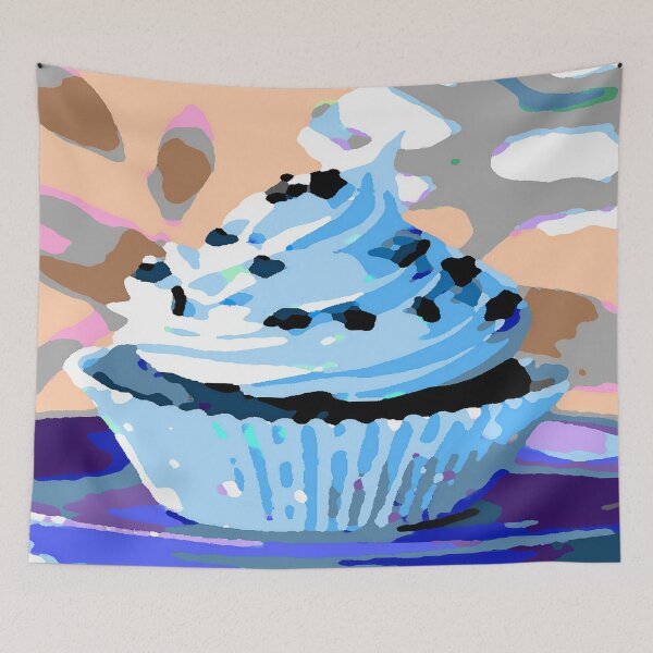 Item preview, Chocolate Cupcake with Blue Buttercream designed and sold by taiche.