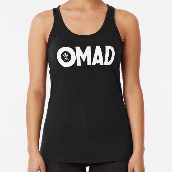 OMAD: One Meal a Day (Black) Racerback Tank Top