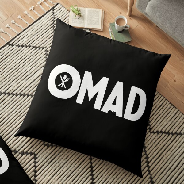 OMAD: One Meal a Day (Black) Floor Pillow