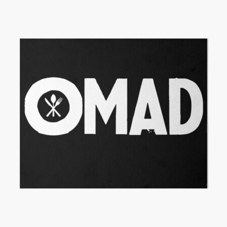 OMAD: One Meal a Day (Black) Art Board Print