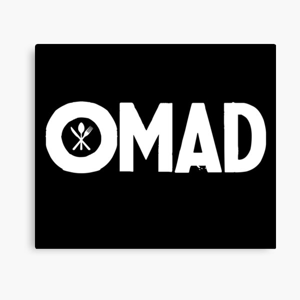 OMAD: One Meal a Day (Black) Canvas Print
