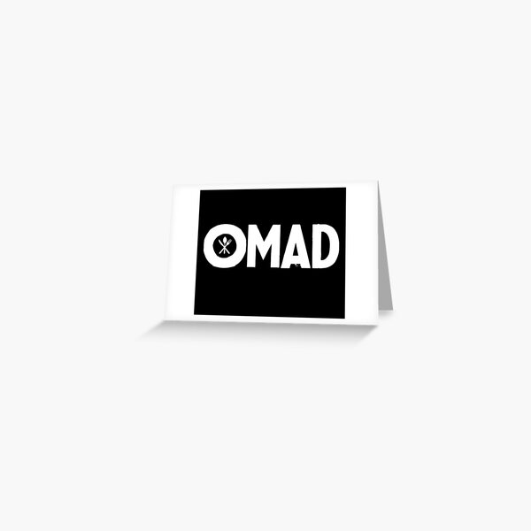OMAD: One Meal a Day (Black) Greeting Card