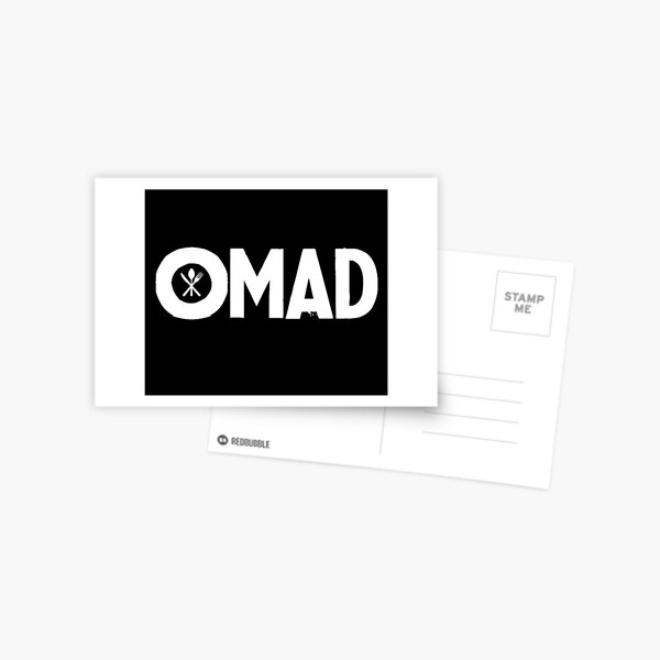 OMAD: One Meal a Day (Black) Postcard