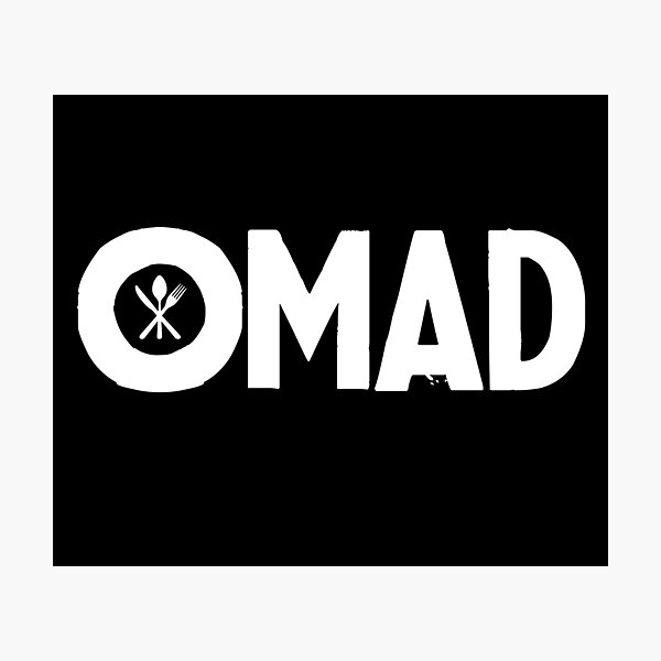 OMAD: One Meal a Day (Black) Photographic Print