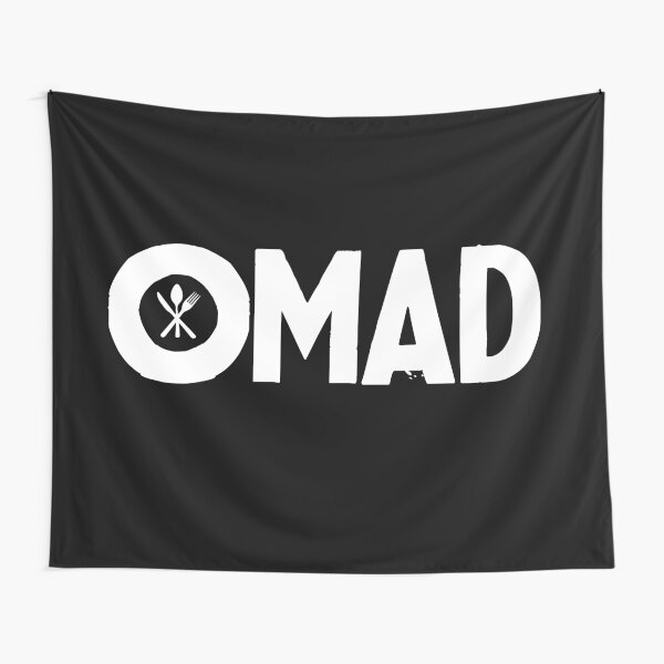 OMAD: One Meal a Day (Black) Tapestry