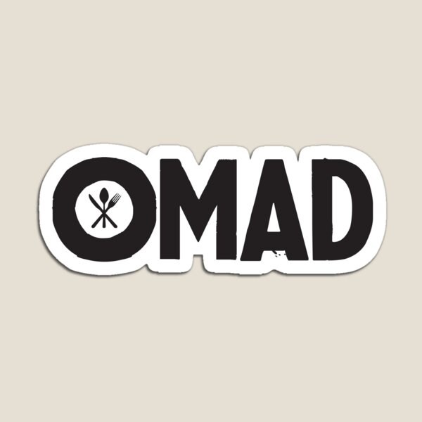 OMAD: One Meal a Day (Black) Magnet
