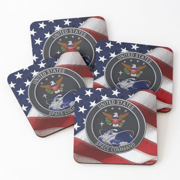 Item preview, United States Space Command - USSPACECOM Emblem over American Flag designed and sold by Serge Averbukh Art Studio.