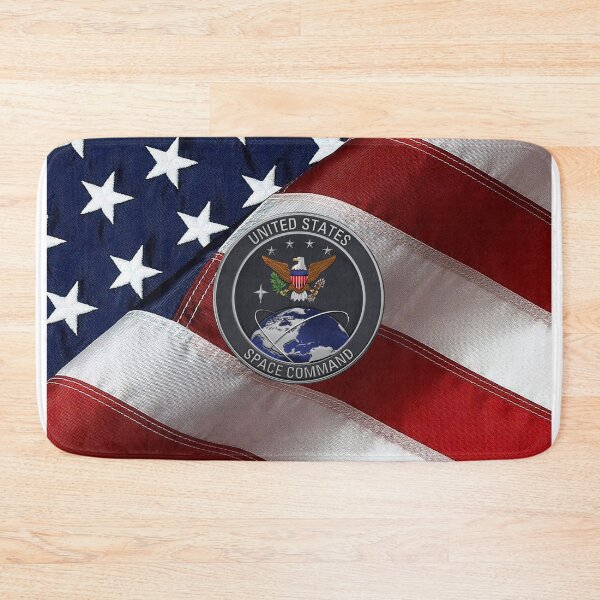 Item preview, United States Space Command - USSPACECOM Emblem over American Flag designed and sold by Serge Averbukh Art Studio.