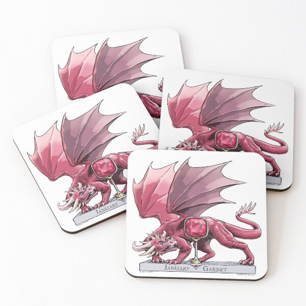 Item preview, Birthstone Dragon: January Garnet Illustration designed and sold by stephsmith.