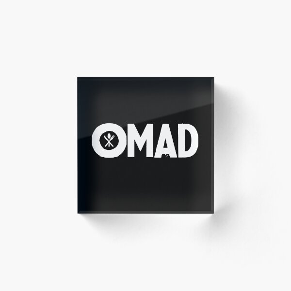 OMAD: One Meal a Day (Black) Acrylic Block