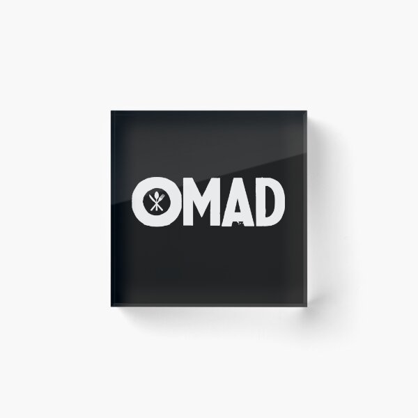 OMAD: One Meal a Day (Black) Acrylic Block