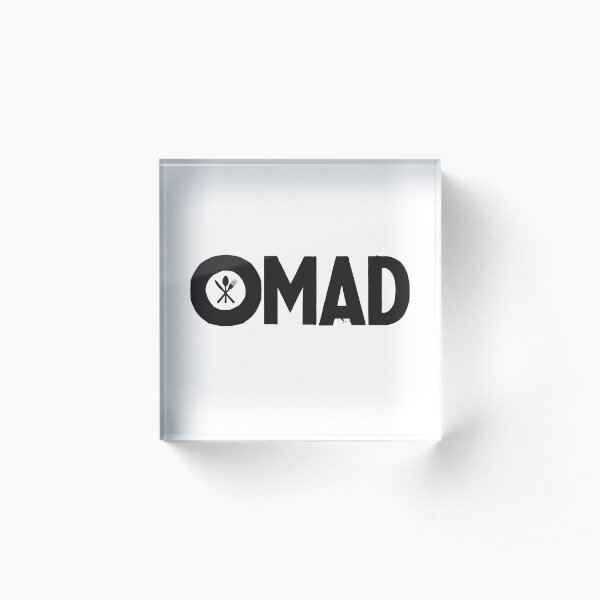OMAD: One Meal a Day (White) Acrylic Block
