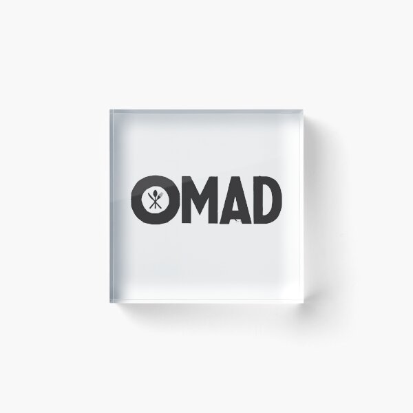 OMAD: One Meal a Day (White) Acrylic Block