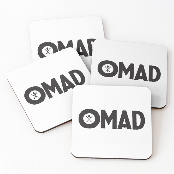 OMAD: One Meal a Day (White) Coasters (Set of 4)