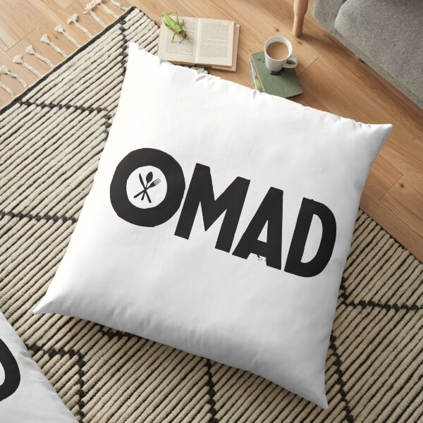 OMAD: One Meal a Day (White) Floor Pillow