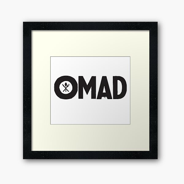 OMAD: One Meal a Day (White) Framed Art Print