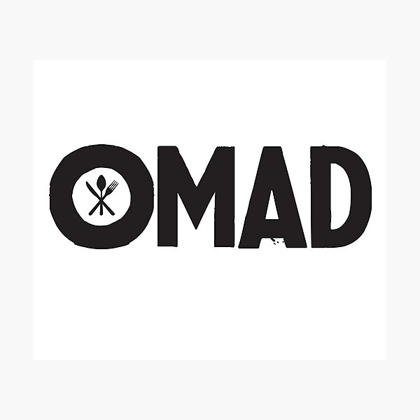 OMAD: One Meal a Day (White) Photographic Print