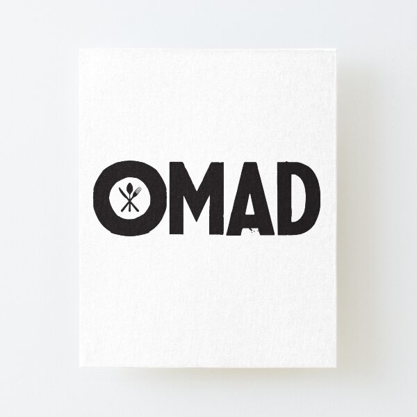 OMAD: One Meal a Day (White) Canvas Mounted Print