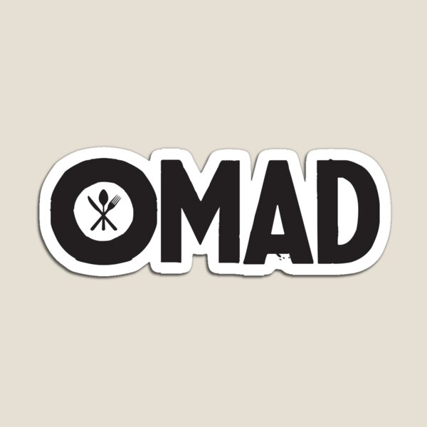 OMAD: One Meal a Day (White) Magnet