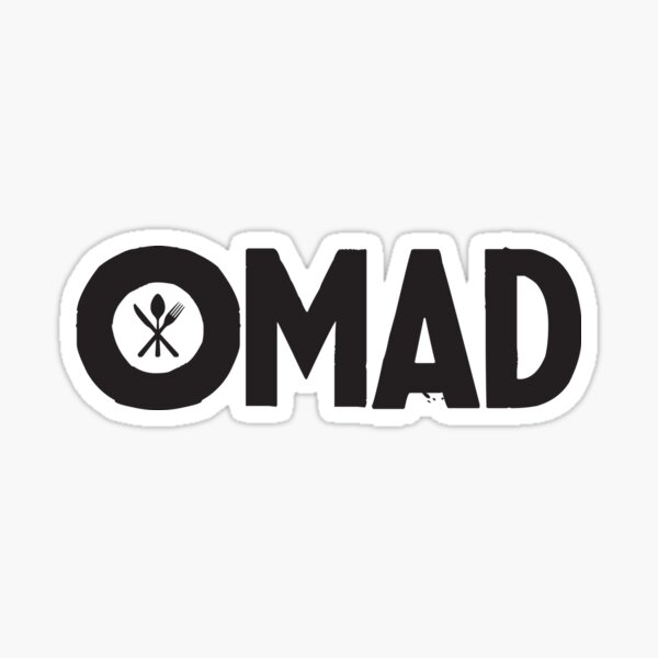 OMAD: One Meal a Day (White) Sticker