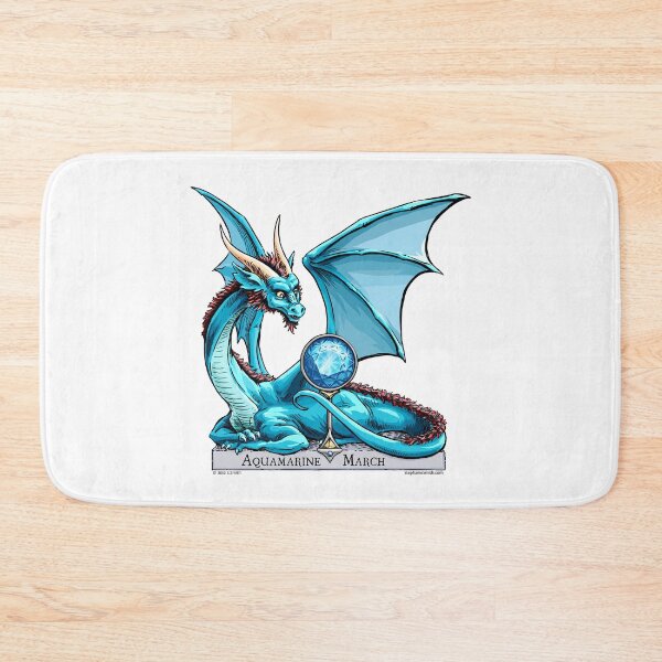 Item preview, Birthstone Dragon: March Aquamarine Illustration designed and sold by stephsmith.