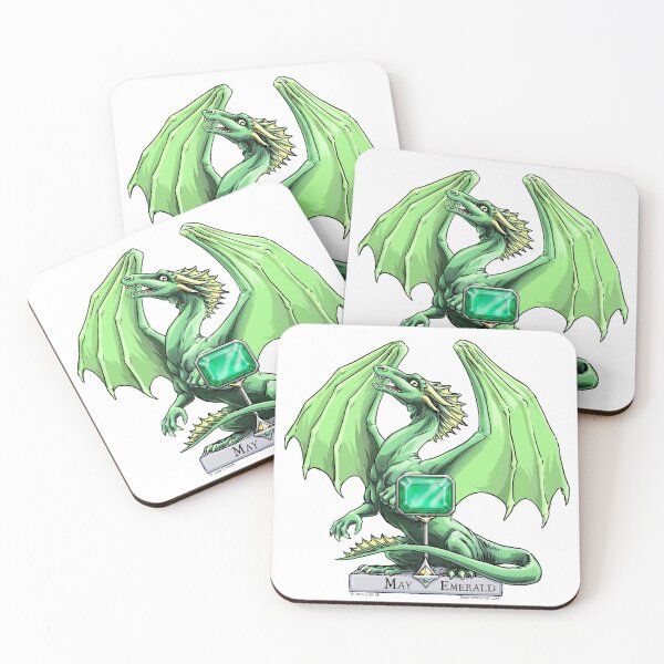 Item preview, Birthstone Dragon: May Emerald Illustration designed and sold by stephsmith.