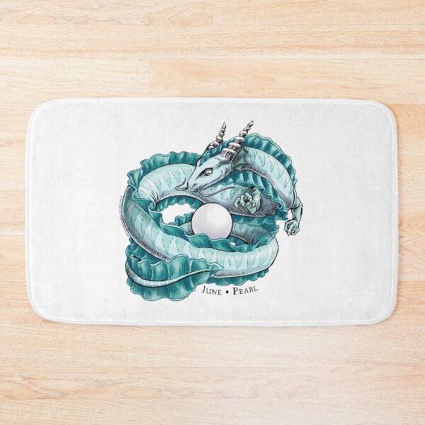 Item preview, Birthstone Dragon: June Pearl Illustration  designed and sold by stephsmith.