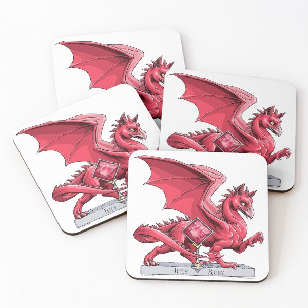 Item preview, Birthstone Dragon: July Ruby Illustration  designed and sold by stephsmith.