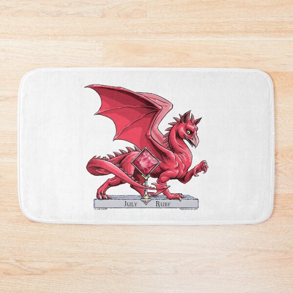 Item preview, Birthstone Dragon: July Ruby Illustration  designed and sold by stephsmith.