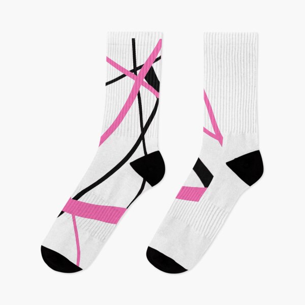 Item preview, Seamless Abstract Pink and Black Stripes on White Pattern designed and sold by taiche.