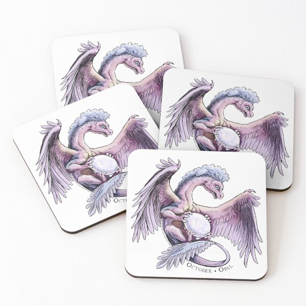 Item preview, Birthstone Dragon: October Opal Illustration designed and sold by stephsmith.
